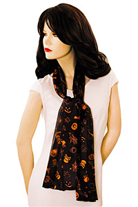 Halloween Scarf with Cute Icons