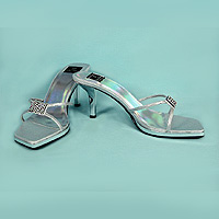 Beautiful rhinestone strappy slippers
